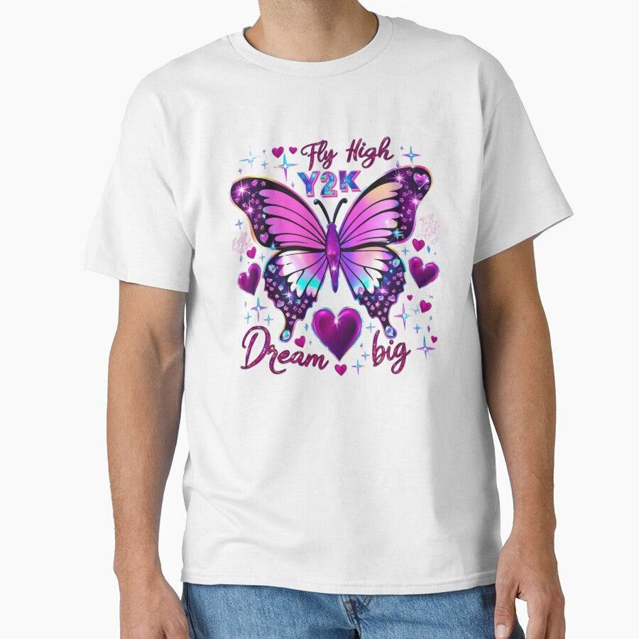 Y2K Butterfly Aesthetic by LittleBlueBuds T-Shirts, Hoodie, Sweatshirt | BlankRebels.com (Image 1)
