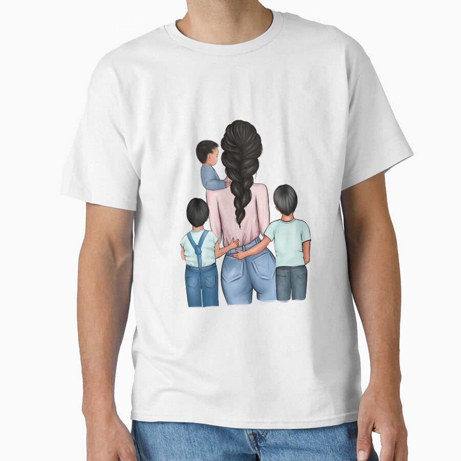 Mother with 3 sons by anhelinaart T-Shirts, Hoodie, Sweatshirt | BlankRebels.com (Image 1)