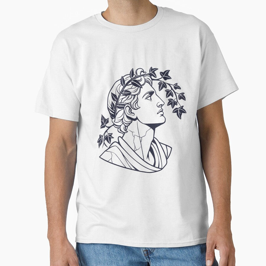 The Overgrown Ruin: Greek Bust Line Art & Ivy by The Midnight Archive T-Shirts, Hoodie, Sweatshirt (Image 1)