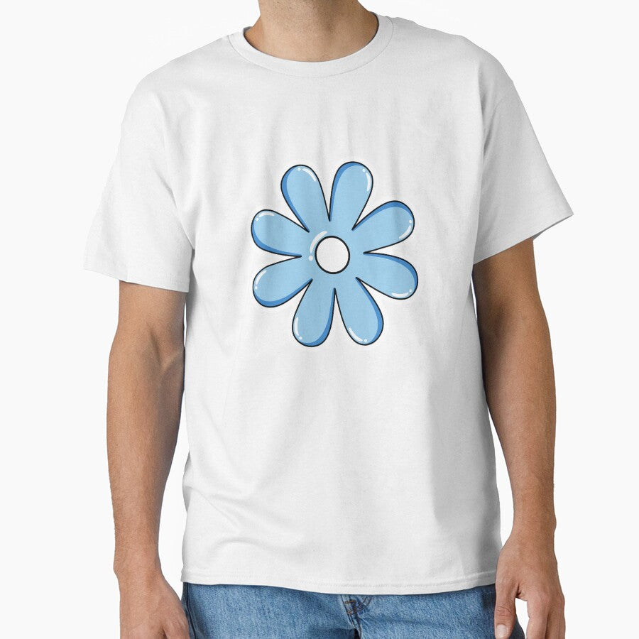 Cute Blue Flower Sticker – Kawaii Daisy Aesthetic by Papiertriangle T-Shirts, Hoodie, Sweatshirt | BlankRebels.com (Image 1)