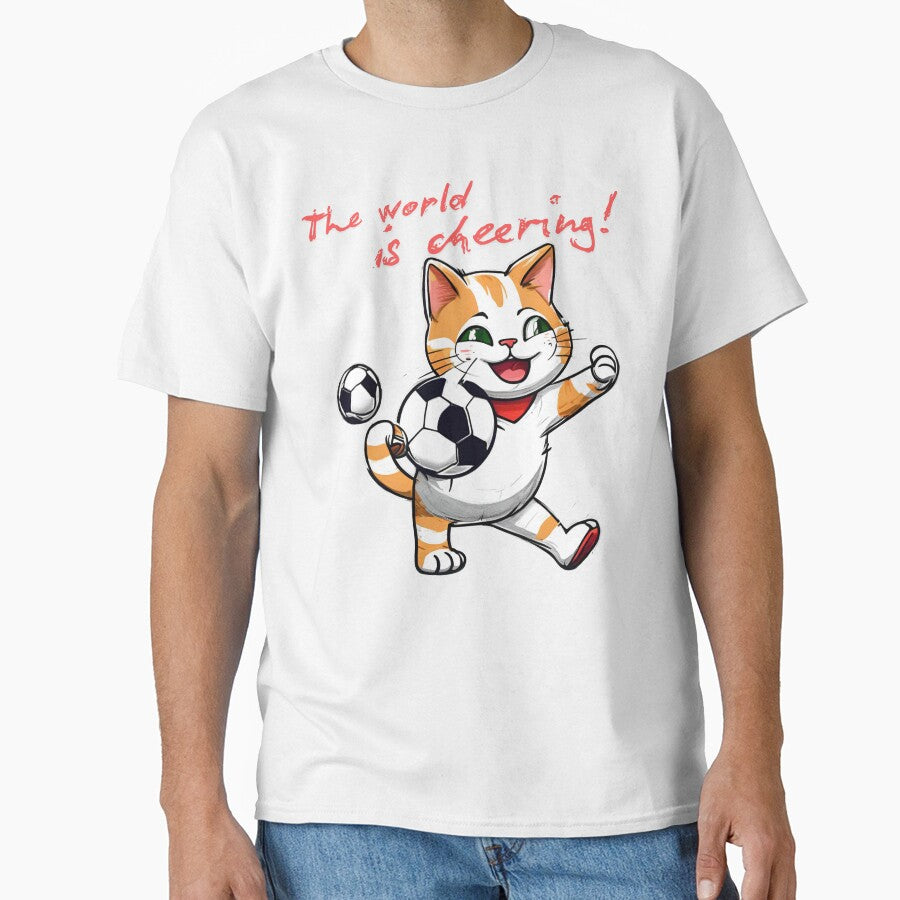 The world is cheering! Football  Sport Cheer On Cat Animals by Design_Your_Day
