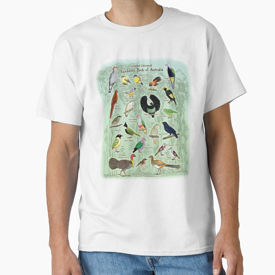 Subtropical Rainforest Birds of Australia by Paula Peeters T-Shirts, Hoodie, Sweatshirt | BlankRebels.com (Image 1)