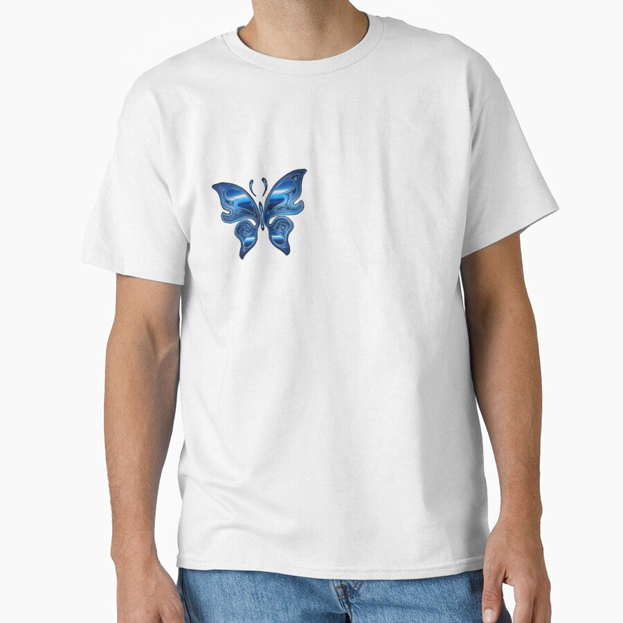 Blue Chrome Butterfly by lunatiris T-Shirts, Hoodie, Sweatshirt | BlankRebels.com (Image 1)