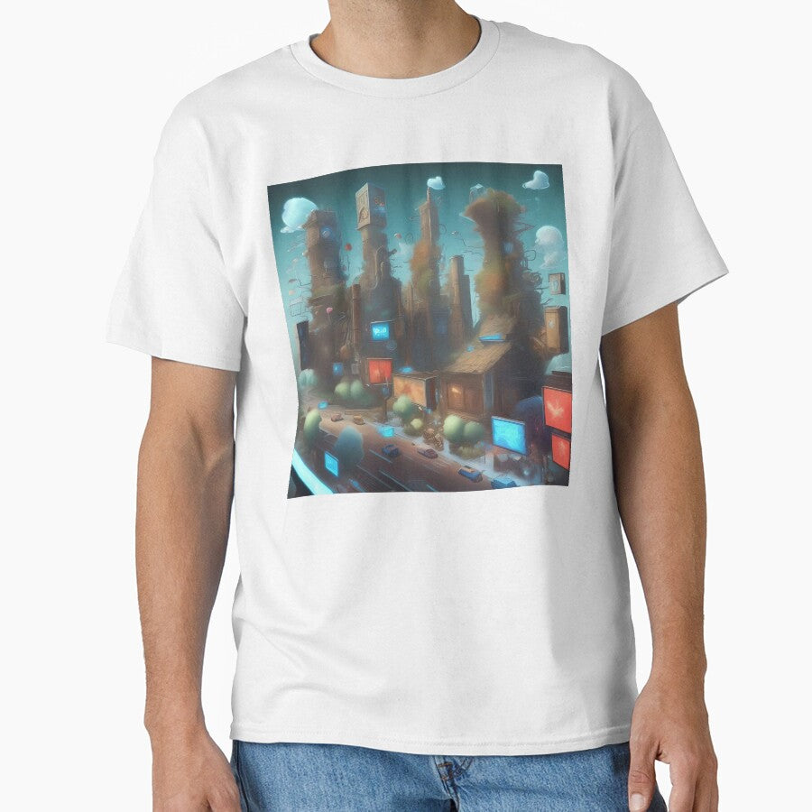 Silicon Metropolis Digital Abstract Art by Esterlane T-Shirts, Hoodie, Sweatshirt | BlankRebels.com (Image 1)
