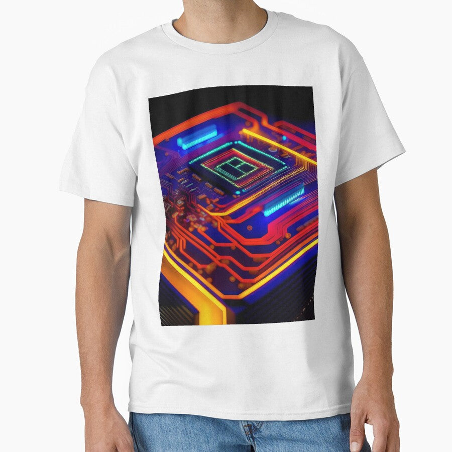 Digital Tech Red Abstract Art by Esterlane T-Shirts, Hoodie, Sweatshirt | BlankRebels.com (Image 1)
