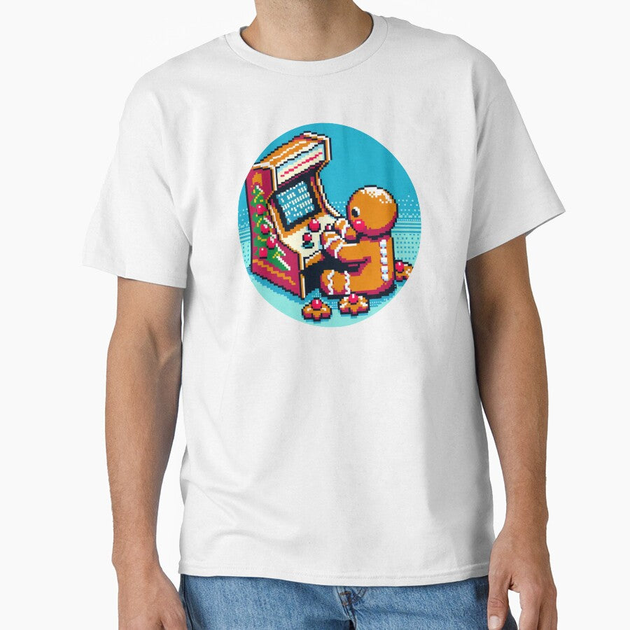 8 Bit Gingerbread Man Gaming Retro Arcade Joy T-Shirts, Hoodie, Sweatshirt