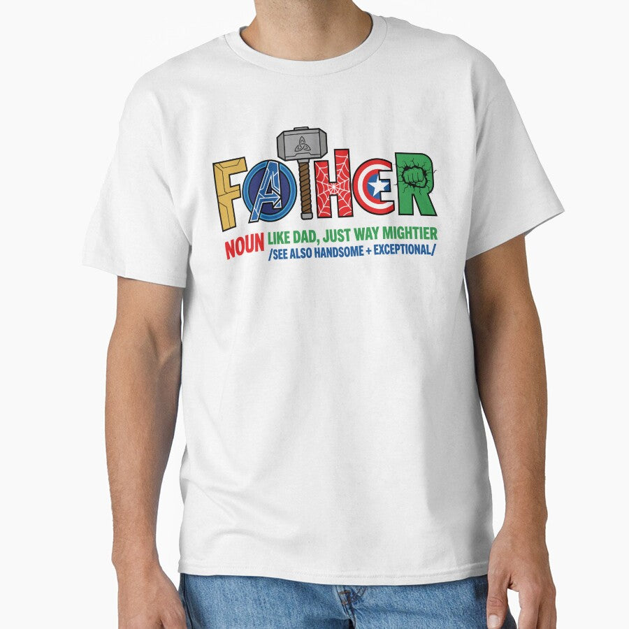 Father Superhero Inspired Design – Funny Dad Definition Comic Style by Twist & Print