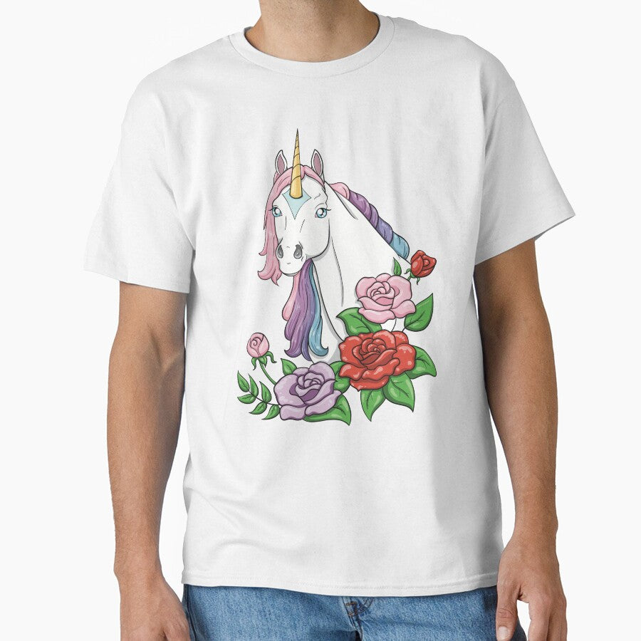 Rose Unicorn by Lady-Lilac T-Shirts, Hoodie, Sweatshirt | BlankRebels.com (Image 1)