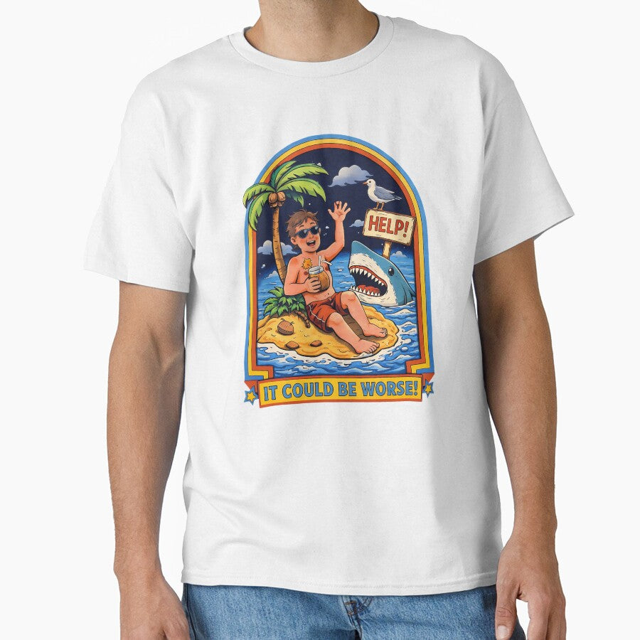 It Could Be Worse Retro Dark Humor Illustration by Evolved Ape
