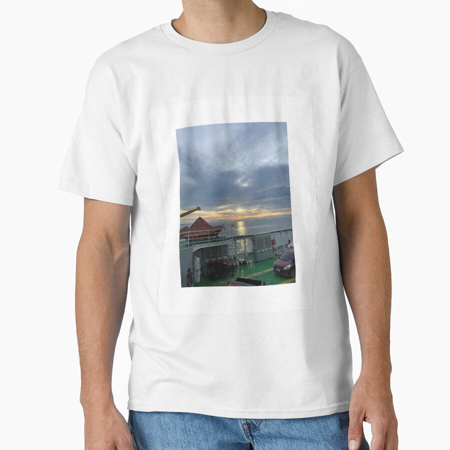 SUNSET OVER THE FERRY 2 by iAmmAja43 T-Shirts, Hoodie, Sweatshirt | BlankRebels.com (Image 1)