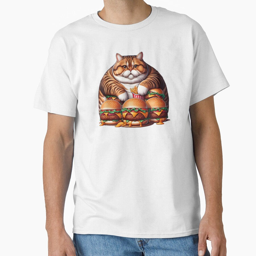 Funny Cat With Burgers by Itsheartshop T-Shirts, Hoodie, Sweatshirt | BlankRebels.com (Image 1)