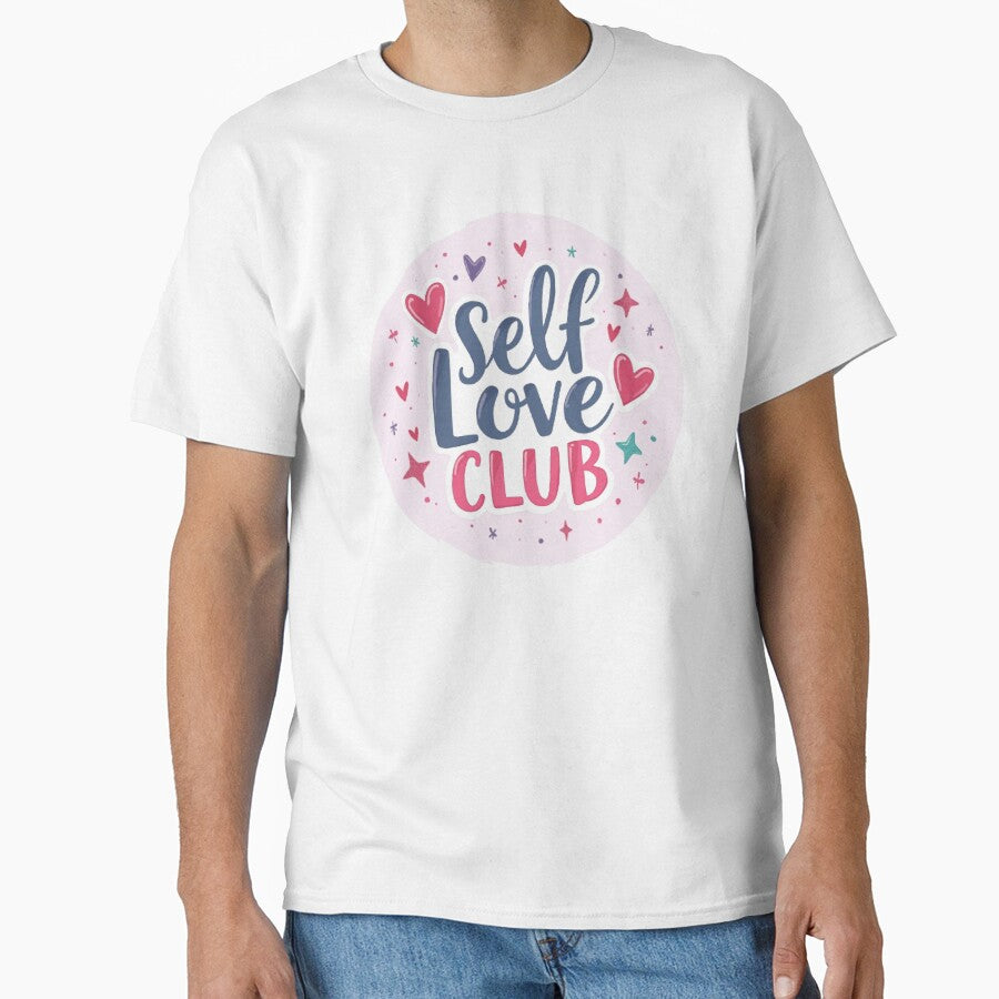 Self Love Club - Playful Pastel Quote & Hearts by JaksaDesignHub T-Shirts, Hoodie, Sweatshirt | BlankRebels.com (Image 1)