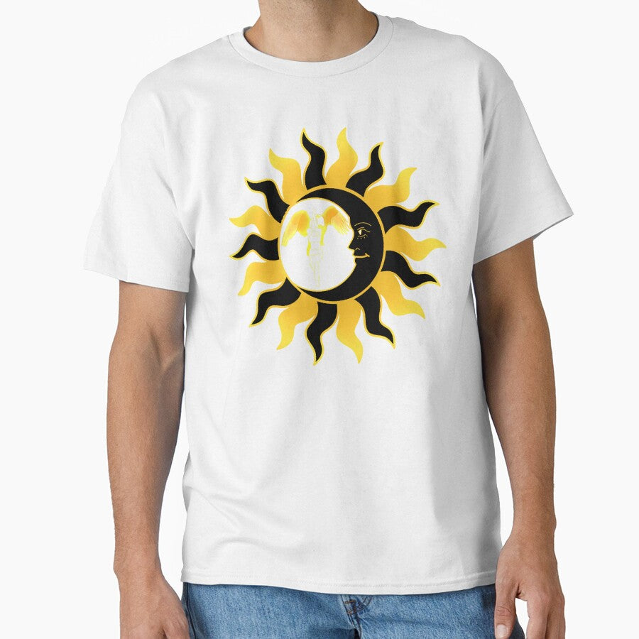 Eagle Yoga Pose With  Moon And Sun by TeesFashion T-Shirts, Hoodie, Sweatshirt | BlankRebels.com (Image 1)