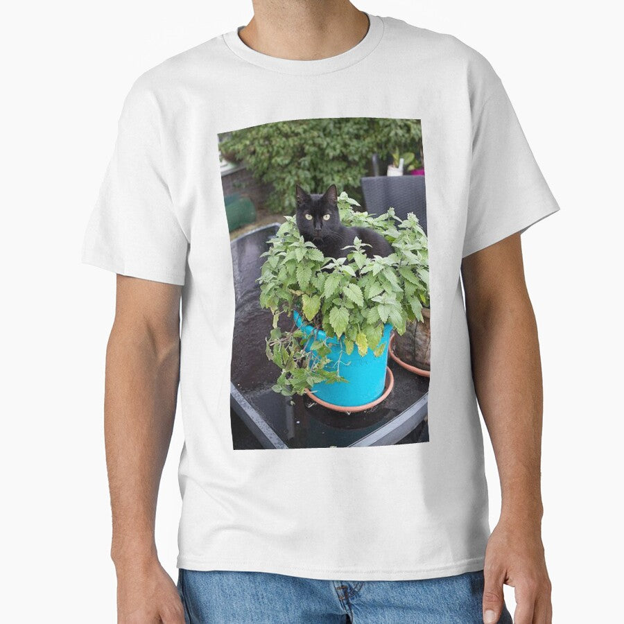 Cat in a Plant by lalaroseeeee T-Shirts, Hoodie, Sweatshirt | BlankRebels.com (Image 1)