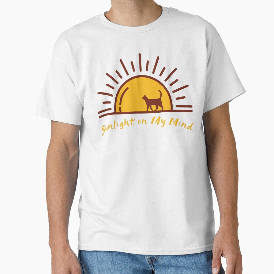 Sunlight on My Mind - Cat Silhouette Sunset Art by aga4kids T-Shirts, Hoodie, Sweatshirt | BlankRebels.com (Image 1)