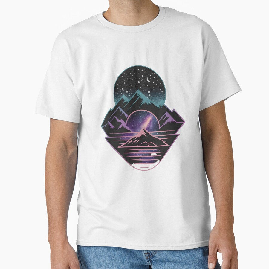 Night Sky Mountain Range by AnamMHavan T-Shirts, Hoodie, Sweatshirt | BlankRebels.com (Image 1)