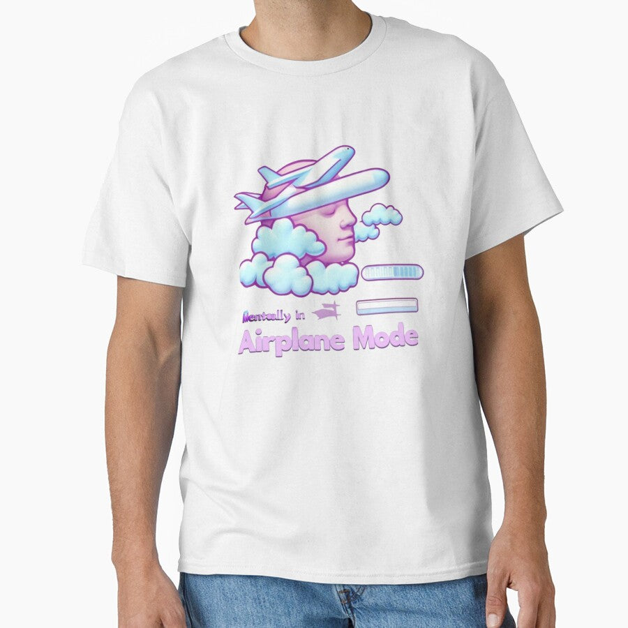 Airplane Mode – Mentally Checked Out Sticker by Imaginarium of Chaos falcon88 T-Shirts, Hoodie, Sweatshirt (Image 1)