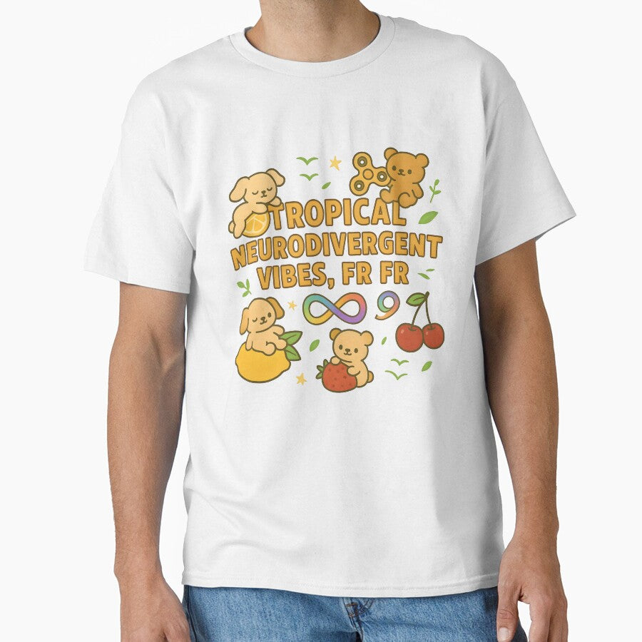 Tropical Neurodivergent Vibes Fr Fr Cute Bears ADHD Autism Pride Gift by AnnDesignStudio T-Shirts, Hoodie,... (Image 1)