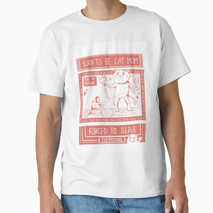 Born To Be Cat Mom Forced To Serve Demons by SamuelDrawings T-Shirts, Hoodie, Sweatshirt | BlankRebels.com (Image 1)