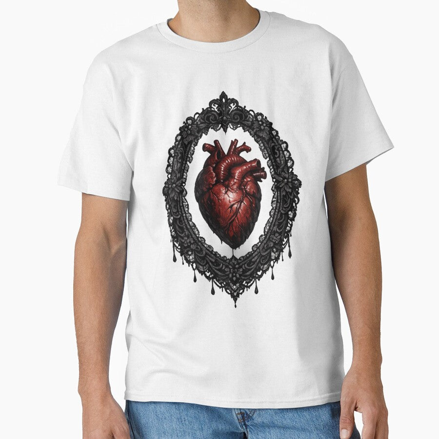 Anatomical Heart in Ornate Gothic Frame by Mouraludia T-Shirts, Hoodie, Sweatshirt | BlankRebels.com (Image 1)