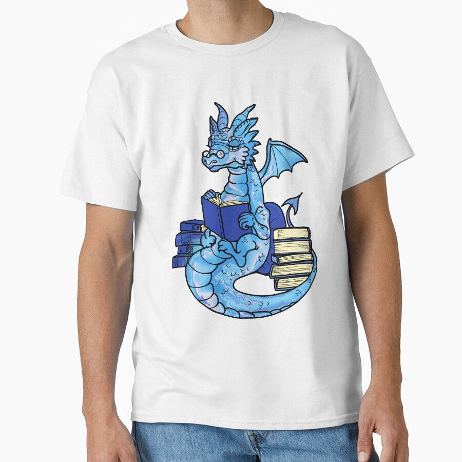 A Blue Book Wyrm by FlutterKatArts