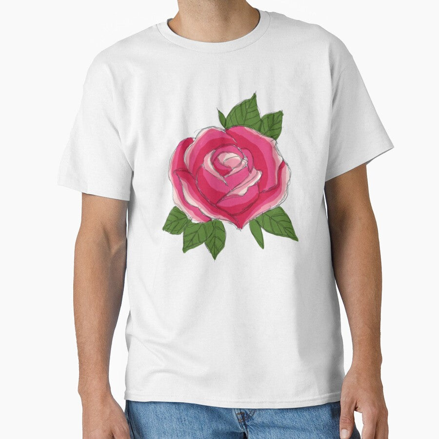 Traditional Rose Doodle by Regan Gerdes T-Shirts, Hoodie, Sweatshirt | BlankRebels.com (Image 1)
