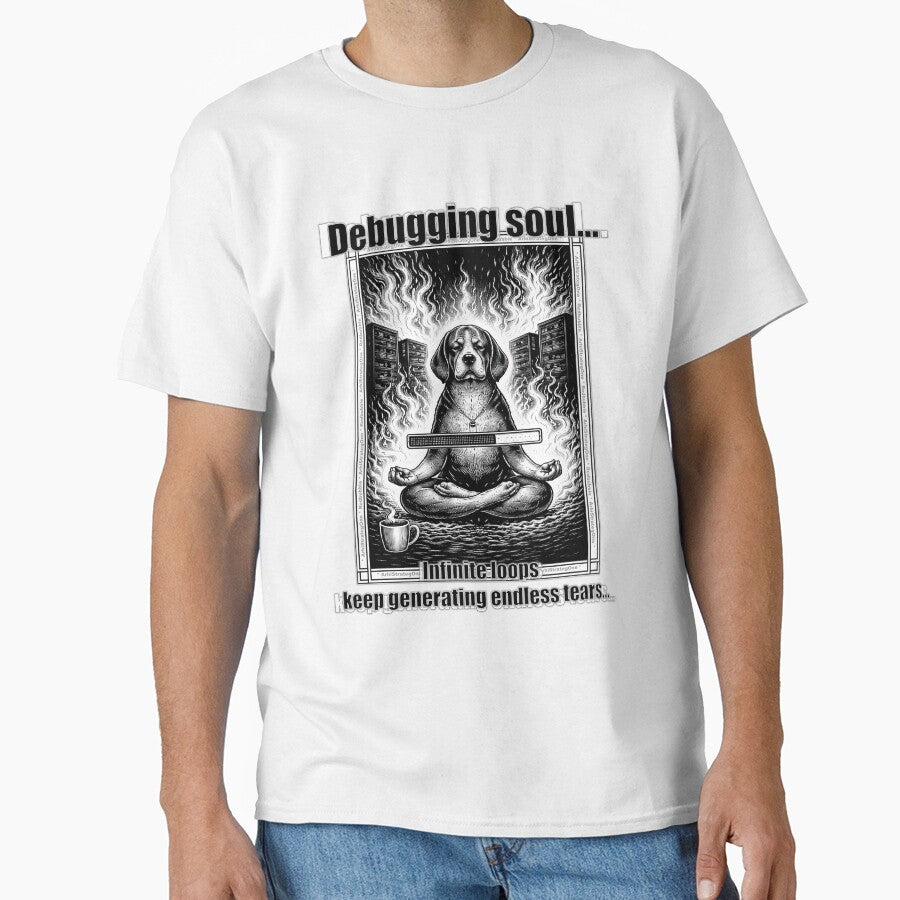 Debugging Soul – Infinite Loops Keep Generating Endless Tears | IT Humor Beagle Meme by ArhiStrategOne... (Image 1)