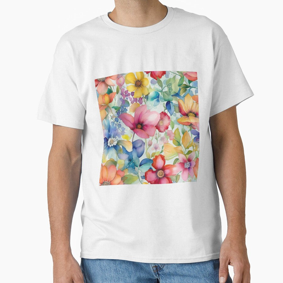 Springtime Floral Blooms 31 : Watercolor Floral Seamless Pattern for DIY Crafts and Home Decor by Shadi Rosenow... (Image 1)