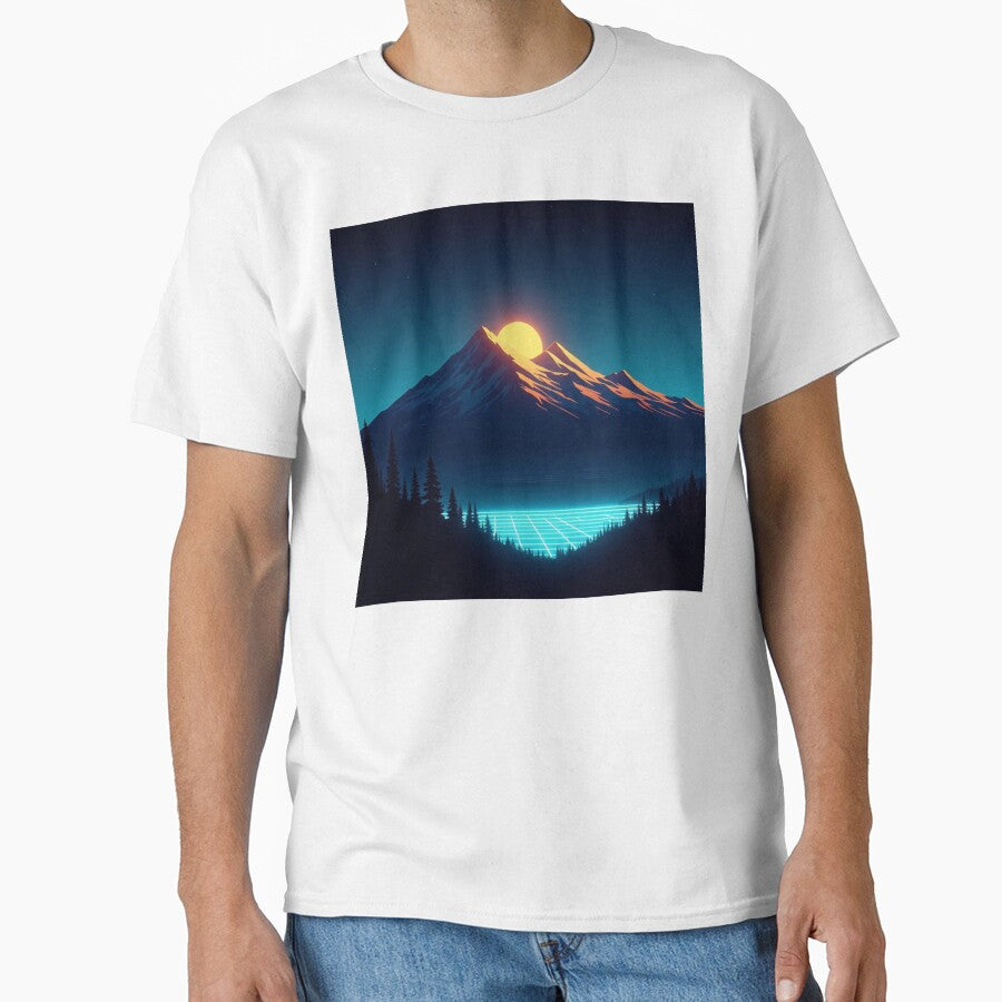 Synthwave Peak | Nature Abstract by Esterlane T-Shirts, Hoodie, Sweatshirt | BlankRebels.com (Image 1)