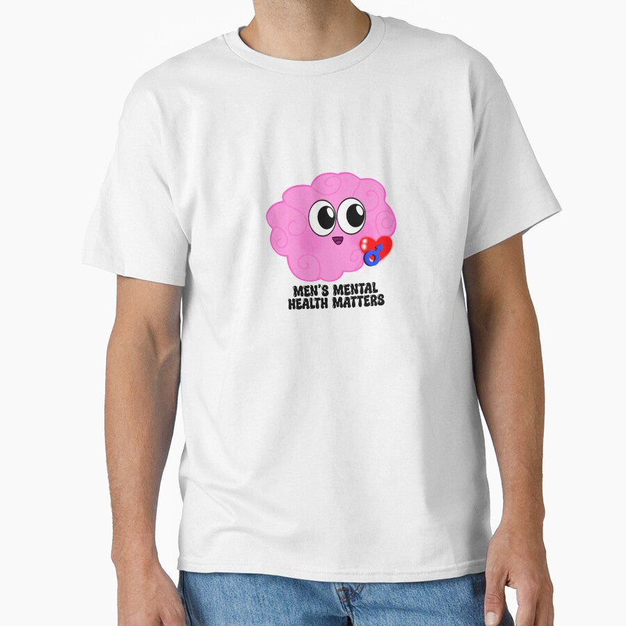 Men’s Mental Health Matters Brain by LaurenEhretArt T-Shirts, Hoodie, Sweatshirt | BlankRebels.com (Image 1)