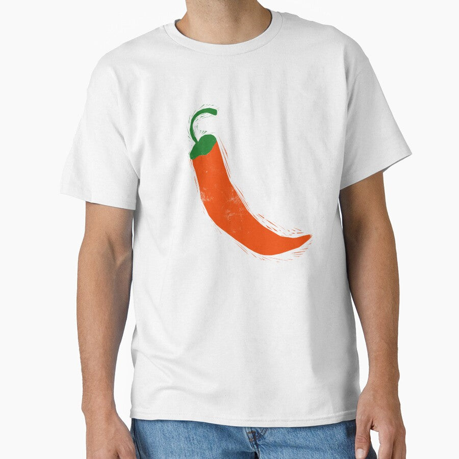 Chilli pepper block print by Kimmygowland T-Shirts, Hoodie, Sweatshirt | BlankRebels.com (Image 1)