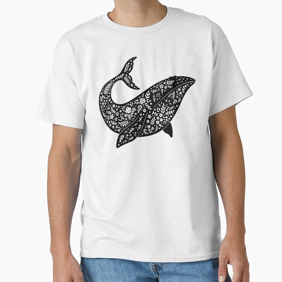 Whale Boho Floral T-Shirts, Hoodie, Sweatshirt