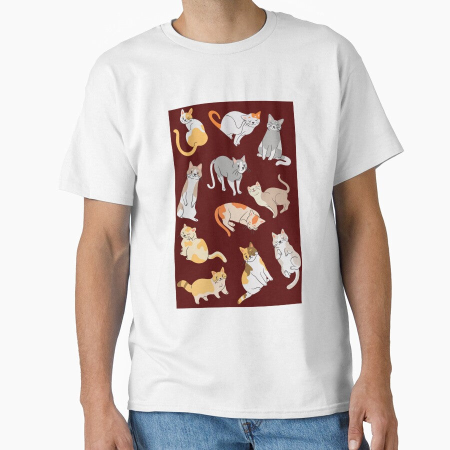 Mixed Cute Cat Pattern For Cat Lovers by Moodyandmellow T-Shirts, Hoodie, Sweatshirt | BlankRebels.com (Image 1)