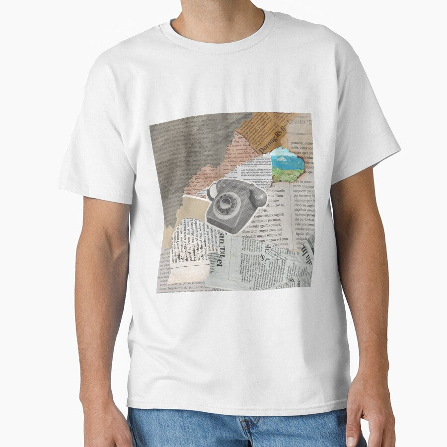 Telephone and newspaper by Mohammedalturki T-Shirts, Hoodie, Sweatshirt | BlankRebels.com (Image 1)