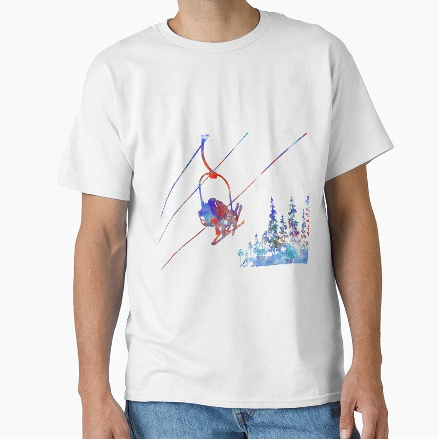 Couple ski lift, couple, ski sport, ski by Rosaliartbook T-Shirts, Hoodie, Sweatshirt | BlankRebels.com (Image 1)