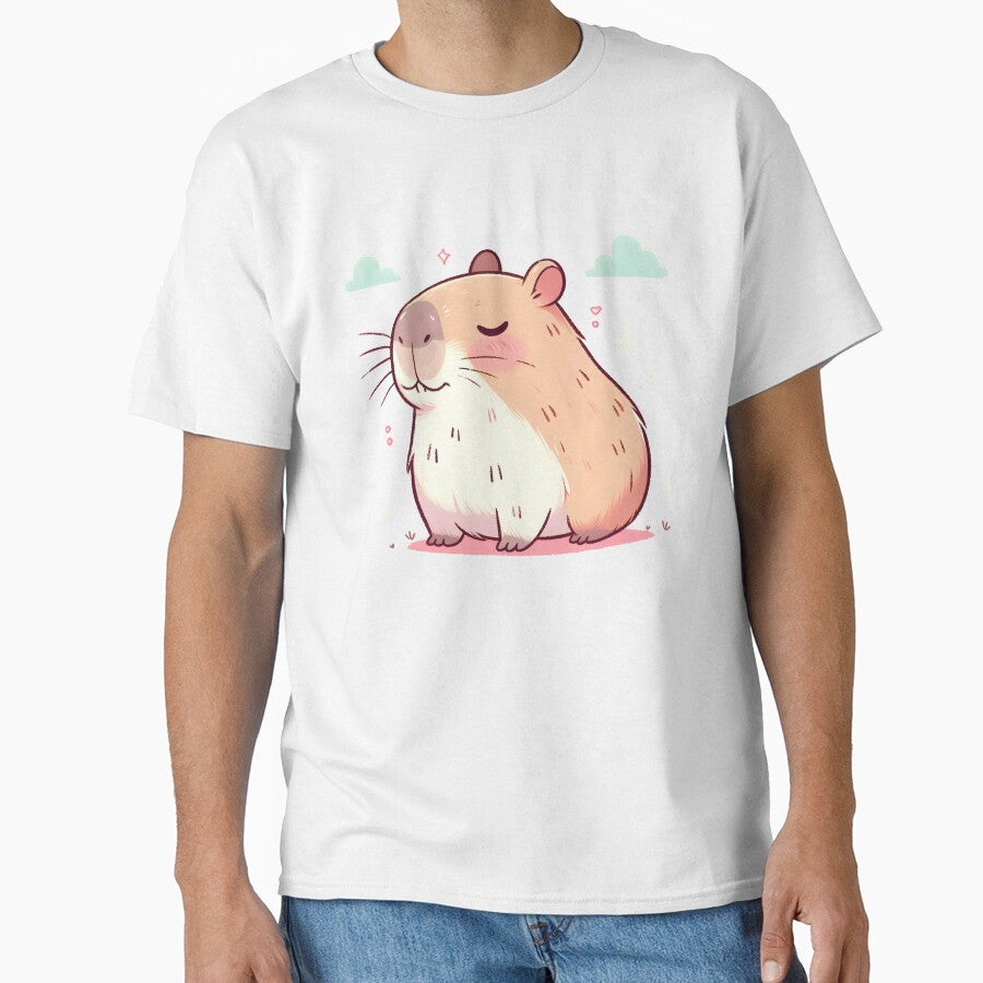 Cute Relaxing Capybara - Kawaii Chibi Animal Illustration by AdorablyWild T-Shirts, Hoodie, Sweatshirt (Image 1)