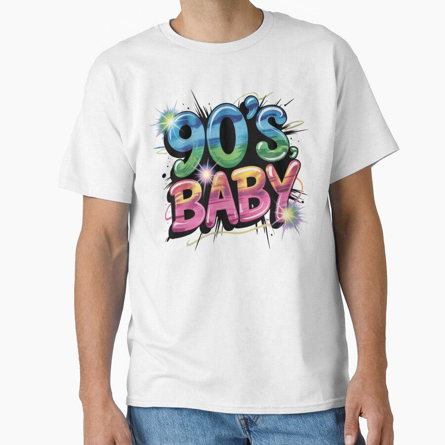 90s Baby Retro Neon Throwback Design by aprilsims T-Shirts, Hoodie, Sweatshirt | BlankRebels.com (Image 1)