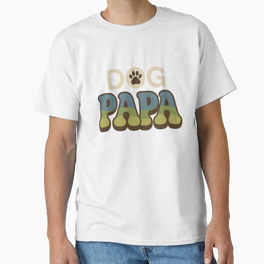 Groovy Retro Dog Papa Design by uNORTHODOX72 T-Shirts, Hoodie, Sweatshirt | BlankRebels.com (Image 1)