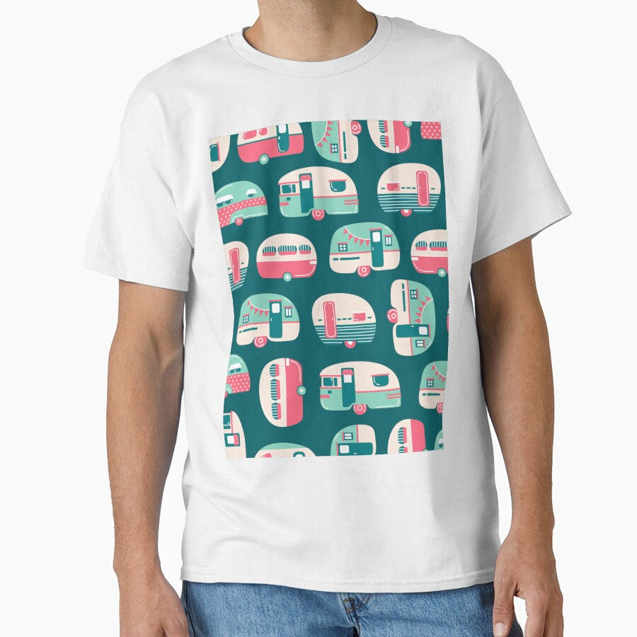 camping pattern cartoon by lauricecmd T-Shirts, Hoodie, Sweatshirt | BlankRebels.com (Image 1)