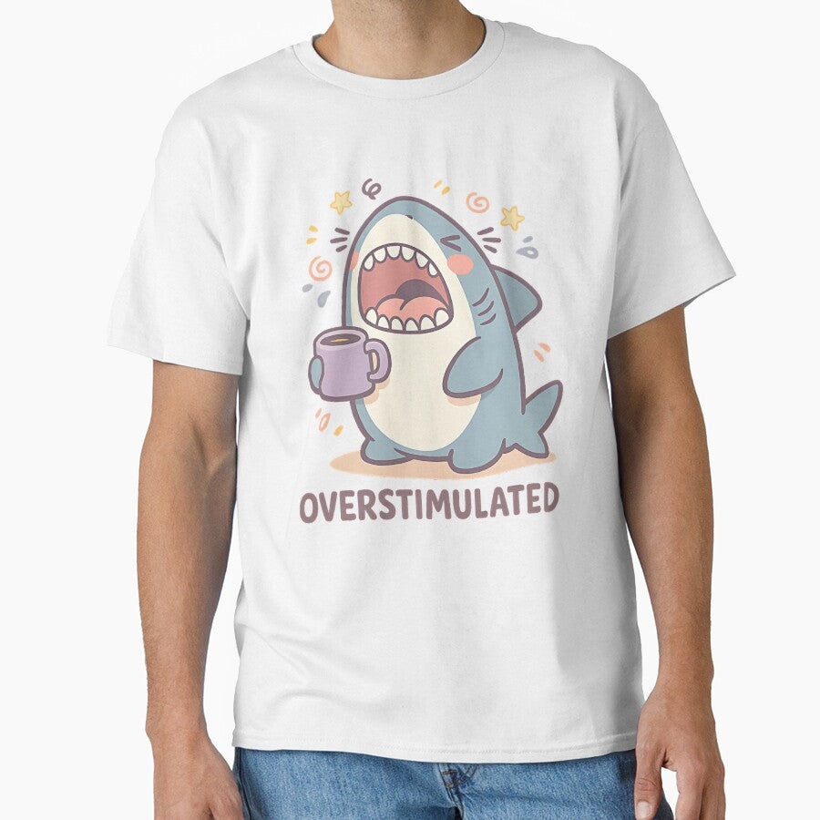 OVERSTIMULATED SHARK by sollunadesignns T-Shirts, Hoodie, Sweatshirt | BlankRebels.com (Image 1)