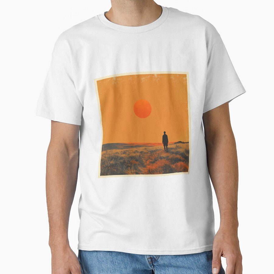 Sunset in a grass field by Zen Lael T-Shirts, Hoodie, Sweatshirt | BlankRebels.com (Image 1)