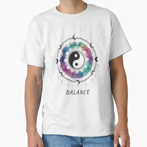"Eternal Balance: Yin Yang Sacred Mandala" by Blue Bird  Designs T-Shirts, Hoodie, Sweatshirt | BlankRebels.com (Image 1)