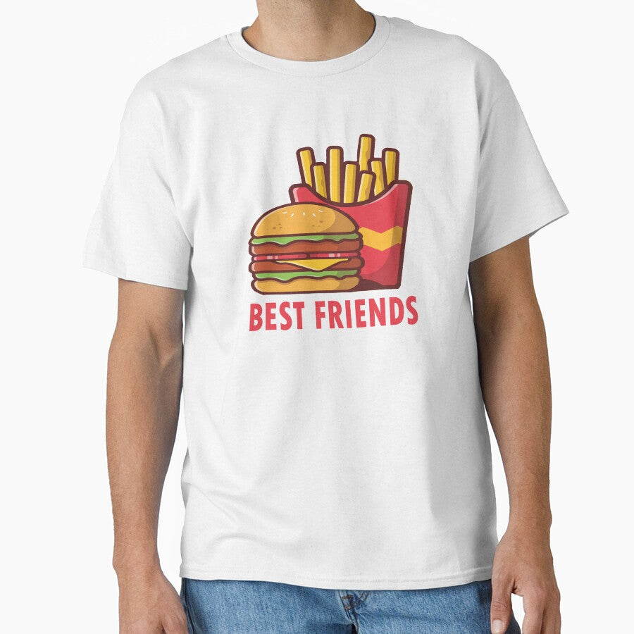 Burger And Fries Are Best Friends by NewPrint