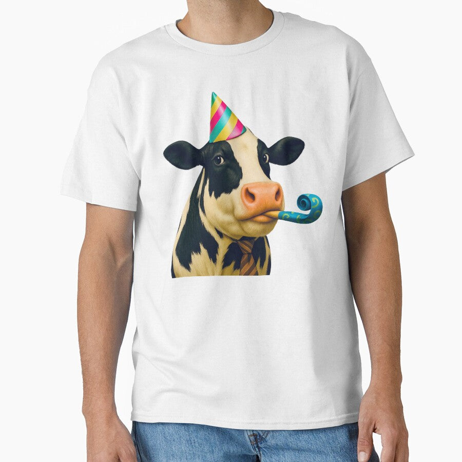Funny Cow at a Party by Flobee's World