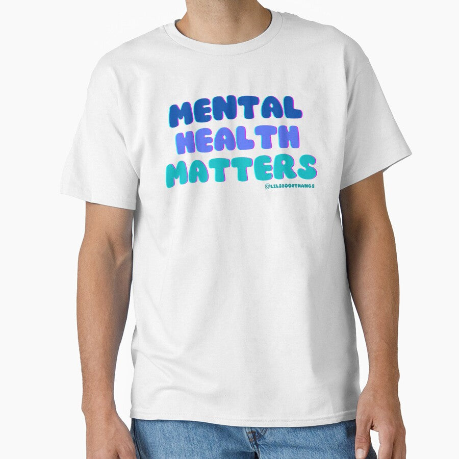 Mental Health Matters. v6c, blue | lilsboobthangs by lilsboobthangs T-Shirts, Hoodie, Sweatshirt | BlankRebels.com (Image 1)