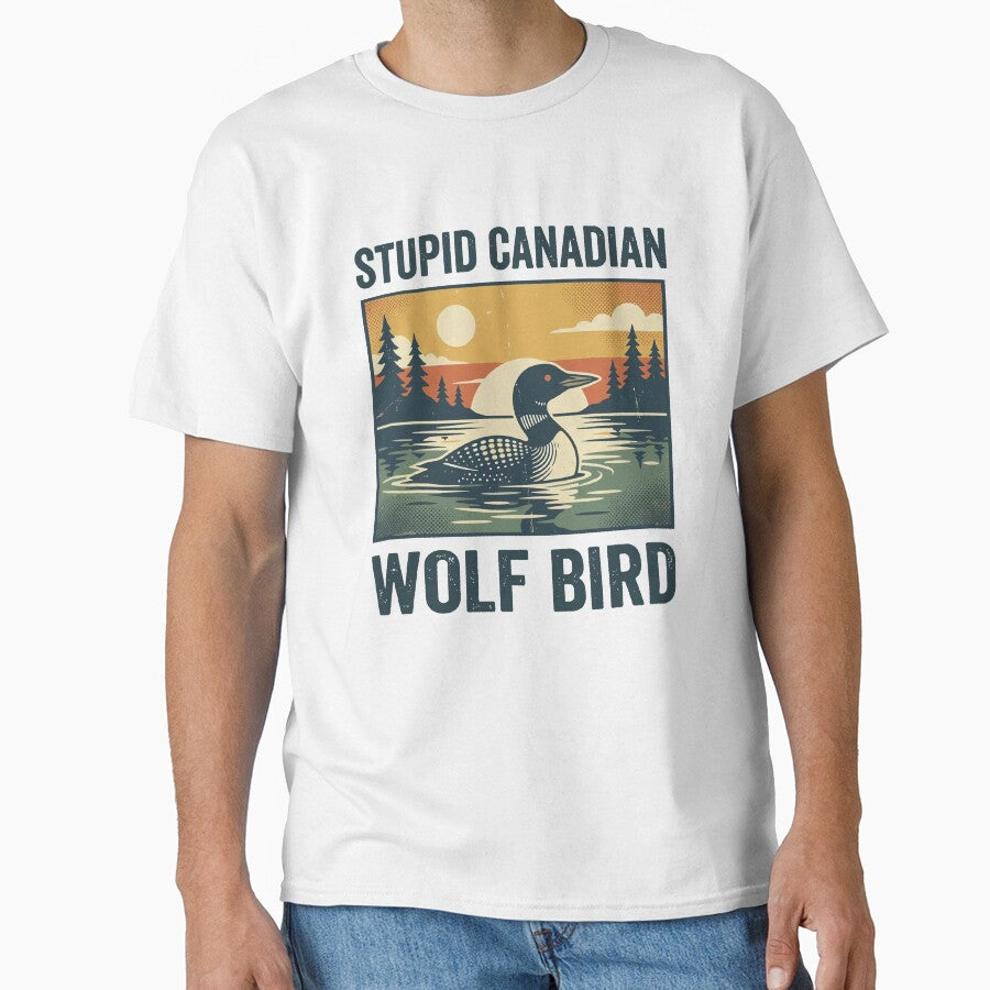 Stupid Canadian Wolf Bird Sarcastic Animal Graphic by tierryrincones