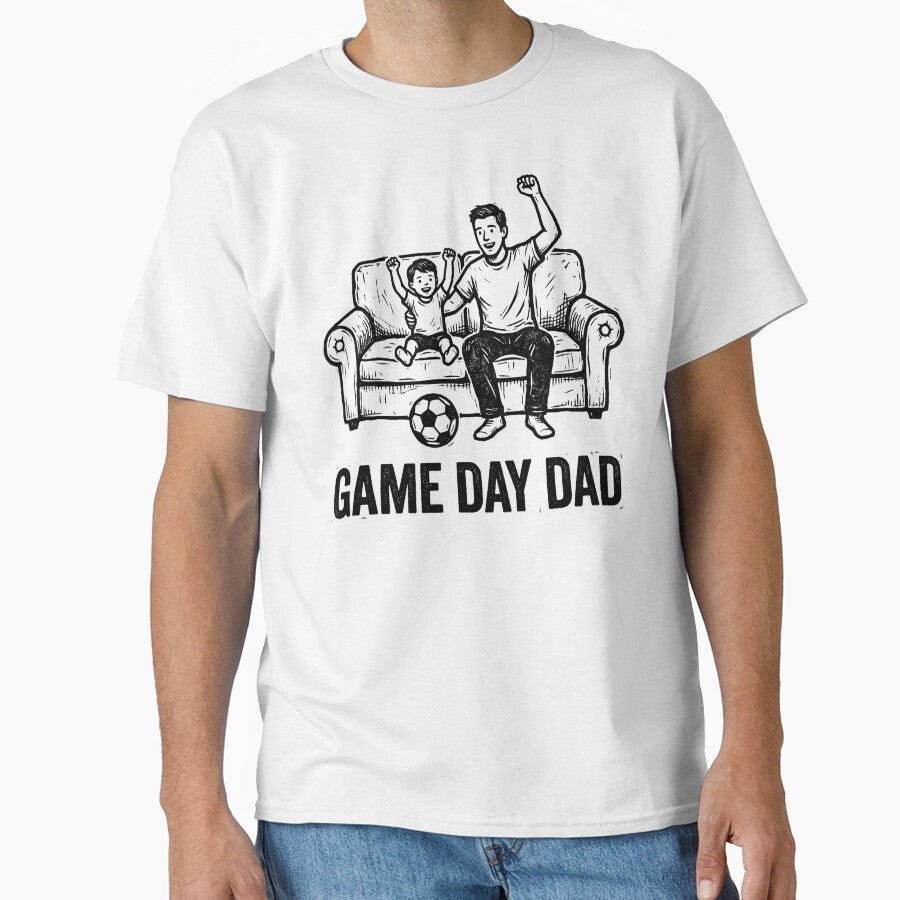 Game Day Dad Funny Soccer Father Son Shirt by TeNovaStudio