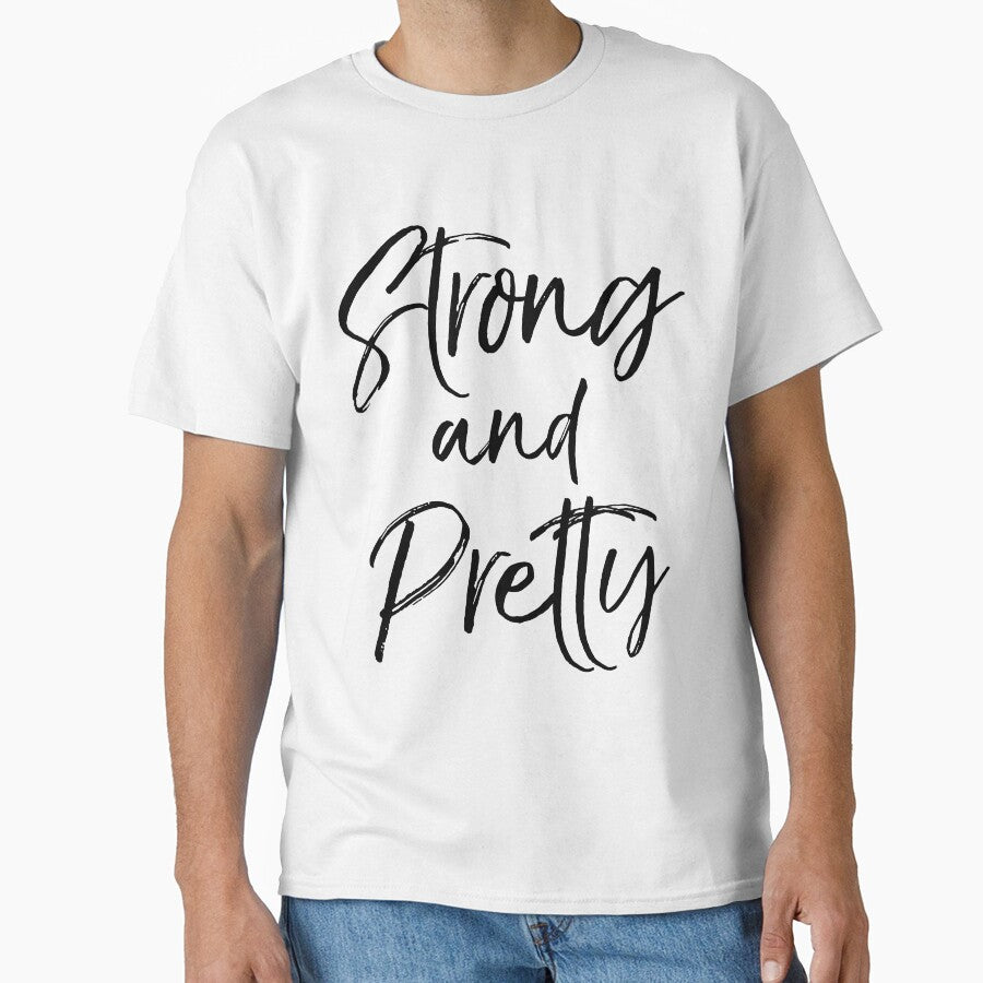 Strong and Pretty Workout Quote by TNDesignStudio T-Shirts, Hoodie, Sweatshirt | BlankRebels.com (Image 1)