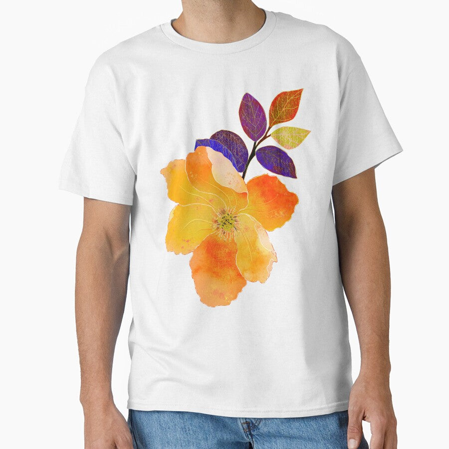 Vibrant Floral Art with Colorful Leaves by CorniDesign T-Shirts, Hoodie, Sweatshirt | BlankRebels.com (Image 1)