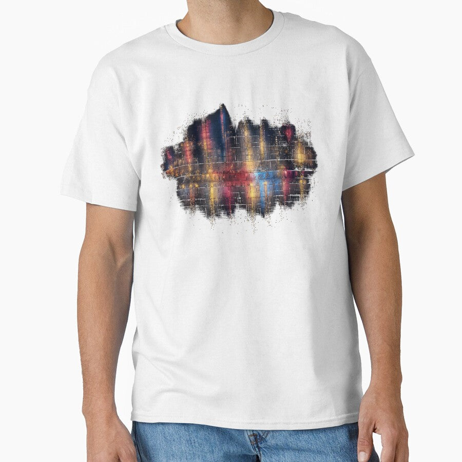 Glitch Art Urban Skyline by xavier-explore T-Shirts, Hoodie, Sweatshirt | BlankRebels.com (Image 1)